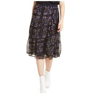 NWOT ba&sh Jupe Floral Ruffle Hem Skirt, Size 1 (Small)